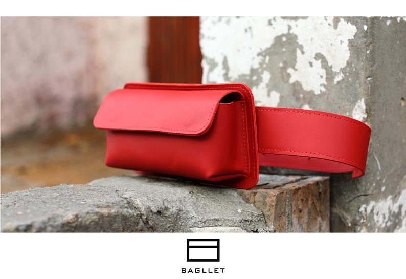 Leather Waist Bag C030, Fanny Pack, Belt Bag, Waist Bag, Waist Pack, Leather Belt Bag, Hip Bag, Leather Pack, Leather Bag, Festival Bag