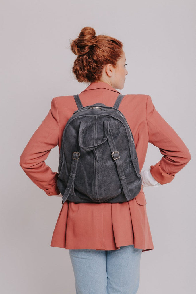 Everyday Leather Back pack - Black Leather Tote Bag - Soft leather Bag - Leather Backpack Purse for women - School Backpac