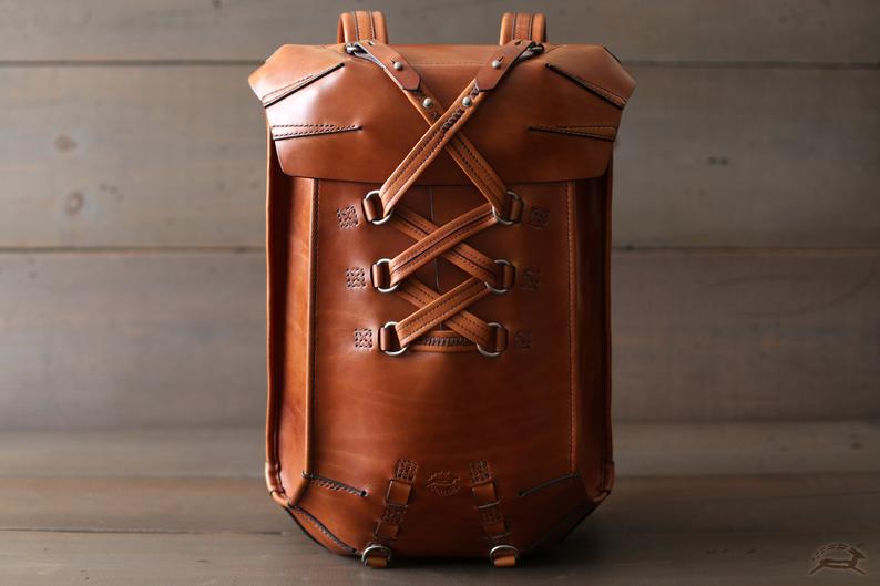Leather Backpack | Hiking Backpack | Men's Backpack | Leather Rucksack | Military Backpack | Backpack Unisex | Unique Backpack