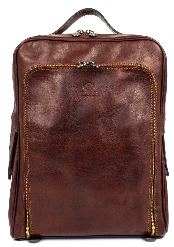 Leather Backpack for Men, Personalized Leather Bag, Leather Rucksack, 14" Laptop backpack,