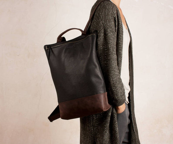 Brown LEATHER BACKPACK vintage, man laptop backpack, man backpack large, leather backpack purse, leather backpack women, zipper backpack