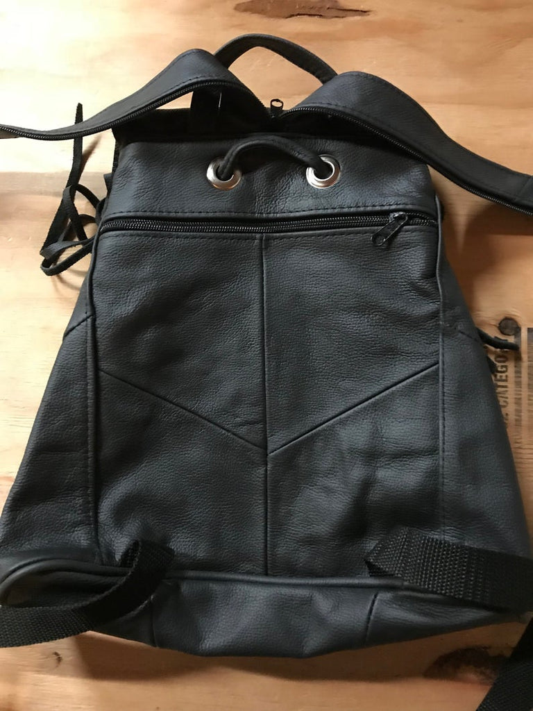 Leather Fringe Concho Backpack