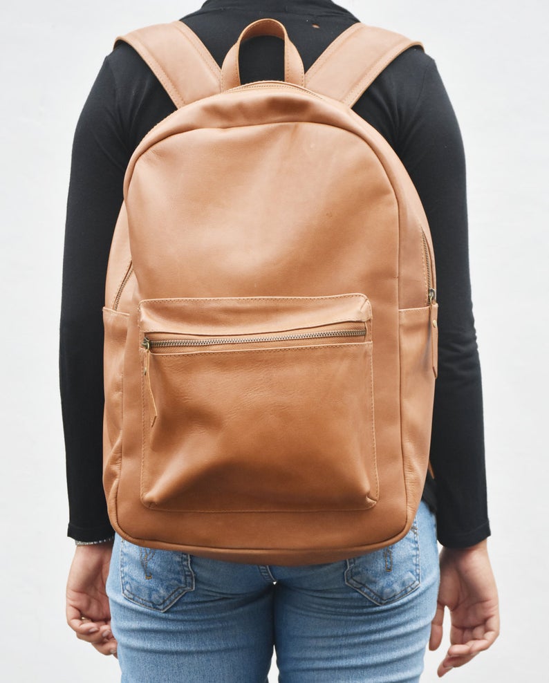 SOKOLA - Leather backpack, Leather bag, leather backpack unisex, backpack, leather bag women, laptop bag school, laptop college bag women
