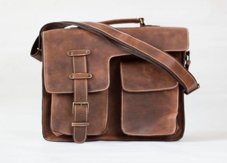 Leather Messenger Bag, Briefcase, Brown Satchel Bag, Courier Bag, Shoulder Bag, Work Bag, School Bag, Fashion Bag, Leather, Back pack,