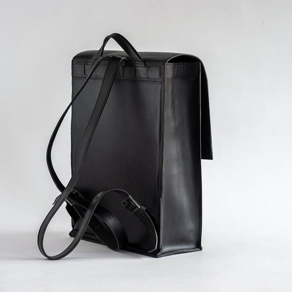 3in1 Set of Stylish Natural Leather Backpack with Laptop Holder, Makeup Bag - Christmas Gift for He