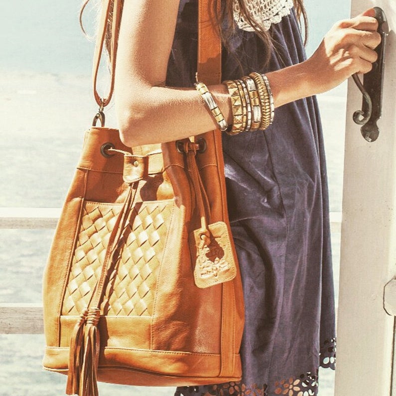 NEVERLAND. Brown leather backpack / brown backpack / convertible leather bag/ festival backpack/ boho. Available in different leather colors