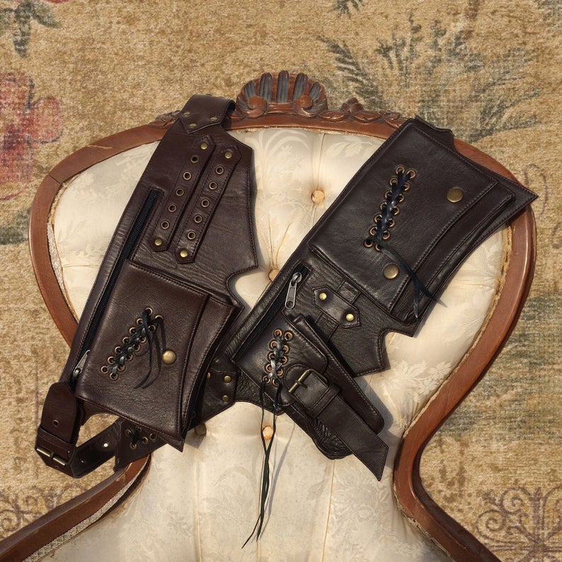 Leather utility belt, Burning Man special [LARGER VERSION] - Ged (0014)
