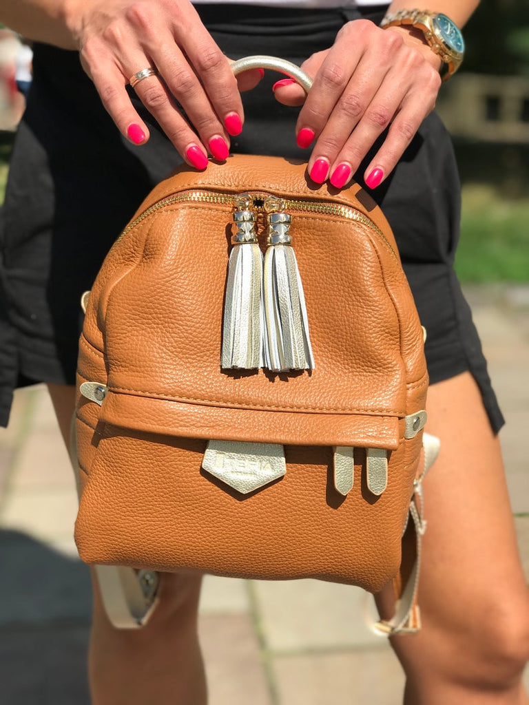 Brown Leather Backpack, Small Leather Backpack, Leather backpack, Summer Backpack, Laptop backpack, casual backpack, gift for her